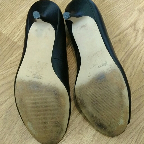 Express Black Peep Toe Heels - Picture 5 of 6